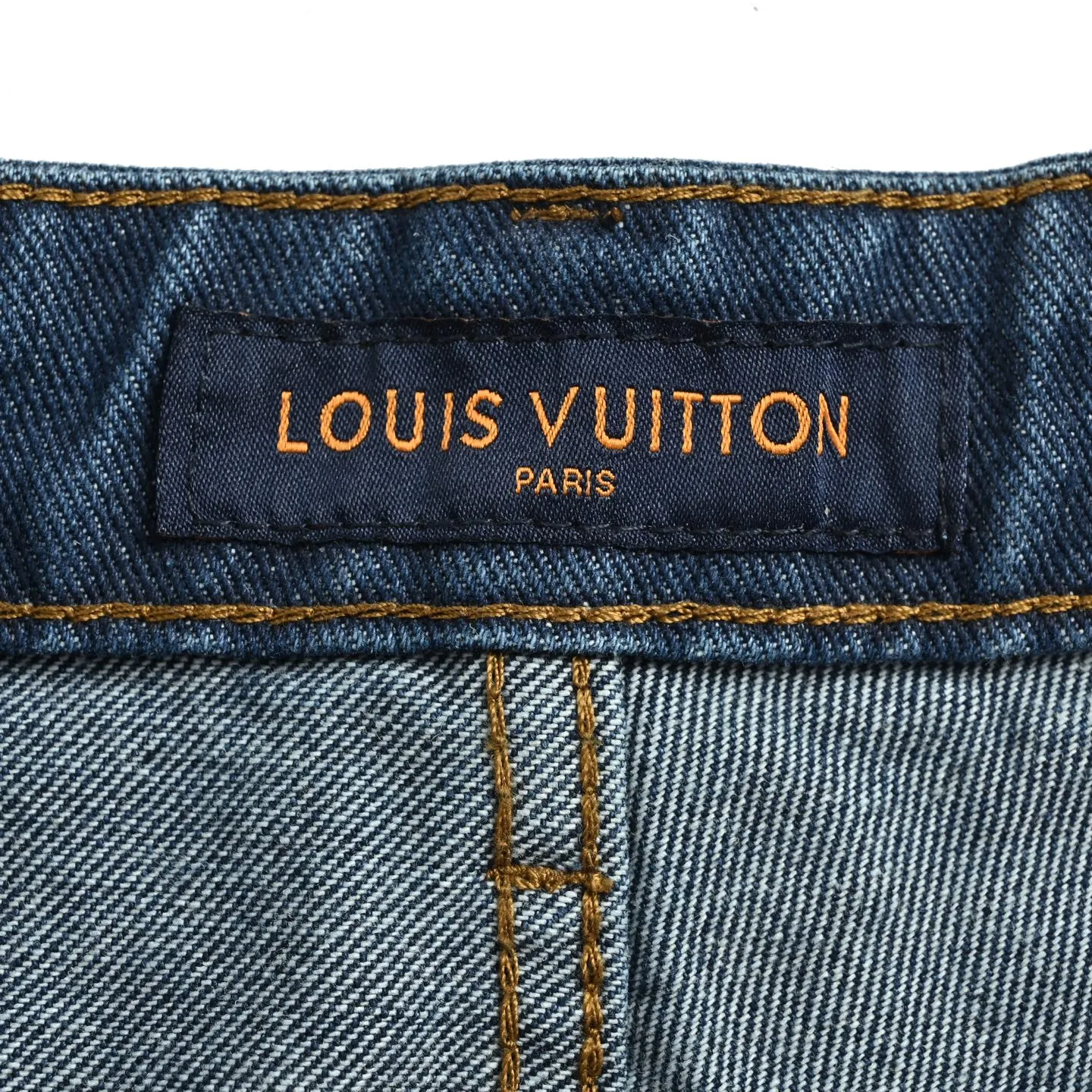 Louis Vuitton/Louis Vuitton MONOGRAM cuffed hem straight jeans